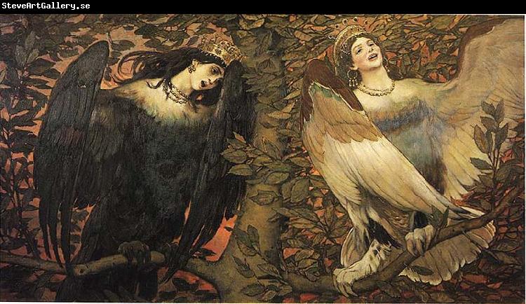 Viktor Vasnetsov Sirin and Alkonost: Birds of Joy and Sorrow.